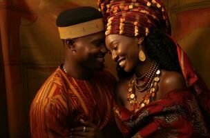 AI generated wedding photography of love africa photo