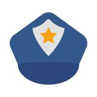 de policía sombrero vector plano icono para personal y comercial usar.