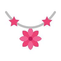 Flower Necklace Vector Flat Icon For Personal And Commercial Use.