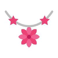 Flower Necklace Vector Flat Icon For Personal And Commercial Use.