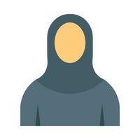 islámico mujer vector plano icono para personal y comercial usar.