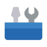 caja de herramientas vector plano icono para personal y comercial usar.