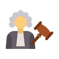 Judge Giving Order Vector Flat Icon For Personal And Commercial Use.