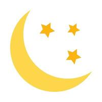 Moon and Star Vector Flat Icon For Personal And Commercial Use.