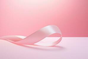 AI generated a paper white shape on pink background photo