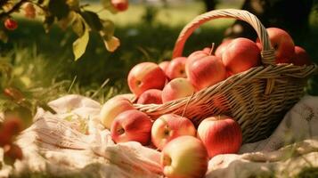 AI generated tasty apple crop photo