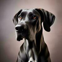 AI generated A regal portrait of a great dane, portraying photo