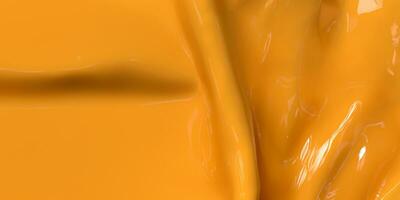 Modern illustration with orange liquid background. Abstract shiny wave design background. 3D illustration. photo