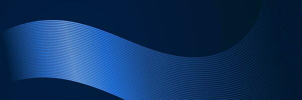 abstract business dark blue background with glowing lines vector