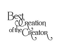 Best creation of the creator on white background text for cricut design vector