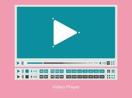 Realistic Video Player Vector Design templet