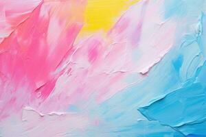 AI generated Abstract oil painting on canvas. Colorful background. Close-up, Fragment of a multicolored texture painting, Abstract art background, AI Generated photo