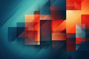 AI generated Abstract background, geometric design with transparent squares. Vector Illustration, AI Generated photo