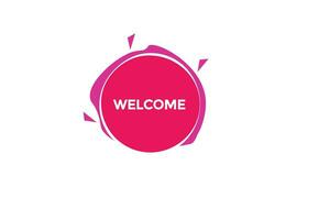 new website, click button welcome, level, sign, speech, bubble  banner, vector