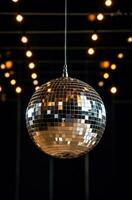 AI generated disco ball hanging from the ceiling disco photo