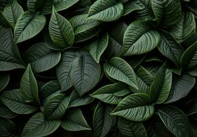 AI generated photo of some green leaves up close