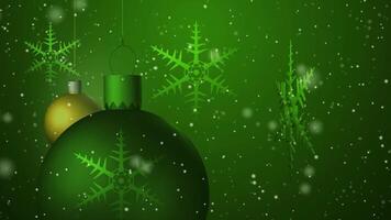 Christmas background seamless loop green video