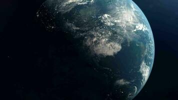 dragande ut från realistisk planet jord video