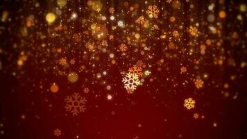 Natale sfondo Natale sfondo con fiocco di neve particella leggero caduta gabinetto video