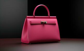 AI generated the pink leather bag a new design photo