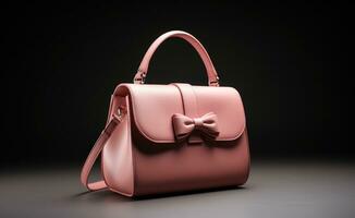 AI generated the pink leather bag a new design photo