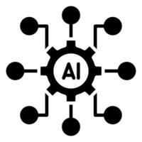 AI Integration Icon line vector illustration