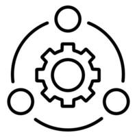 Lean Operations Icon line vector illustration