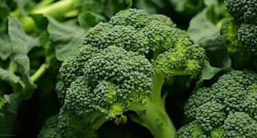 AI generated large pile of broccoli to be consumed photo