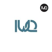 Letter IWQ Monogram Logo Design vector
