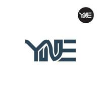 Letter YNE Monogram Logo Design vector