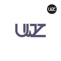 letra uwz monograma logo diseño vector