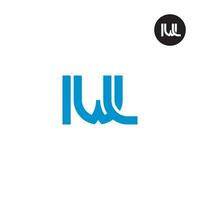 Letter IWL Monogram Logo Design vector