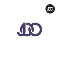 Letter JOO Monogram Logo Design vector