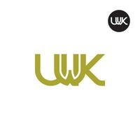 Letter UWK Monogram Logo Design vector