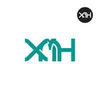 Letter XMH Monogram Logo Design vector