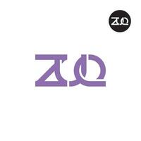 Letter ZUQ Monogram Logo Design vector