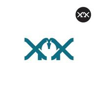 Letter XMX Monogram Logo Design vector