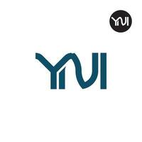 Letter YNI Monogram Logo Design vector