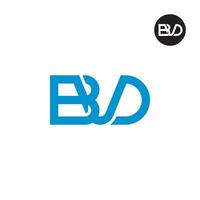 letra bvd monograma logo diseño vector