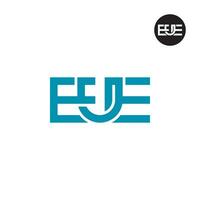 Letter EUE Monogram Logo Design vector