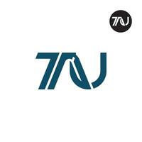 Letter TAU Monogram Logo Design vector