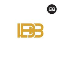 Letter LBB Monogram Logo Design vector