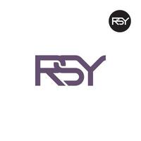 Letter RSY Monogram Logo Design vector
