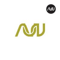 Letter AUN Monogram Logo Design vector