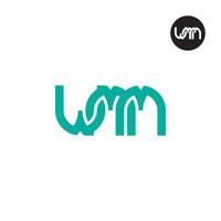 letra wmm monograma logo diseño vector