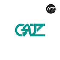 letra gnz monograma logo diseño vector