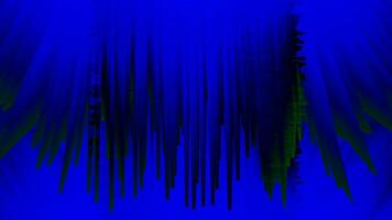 blue and green abstract background with a large tree forest design vector