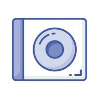 un icono de DVD jugador en de moda diseño estilo, moderno discos compactos ROM vector