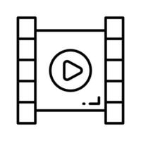 Icon of video reel in modern design style, reel with play symbol on it vector