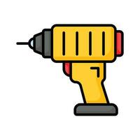 Get hold on this amazing icon of drill machine, a tool primarily used for making round holes vector